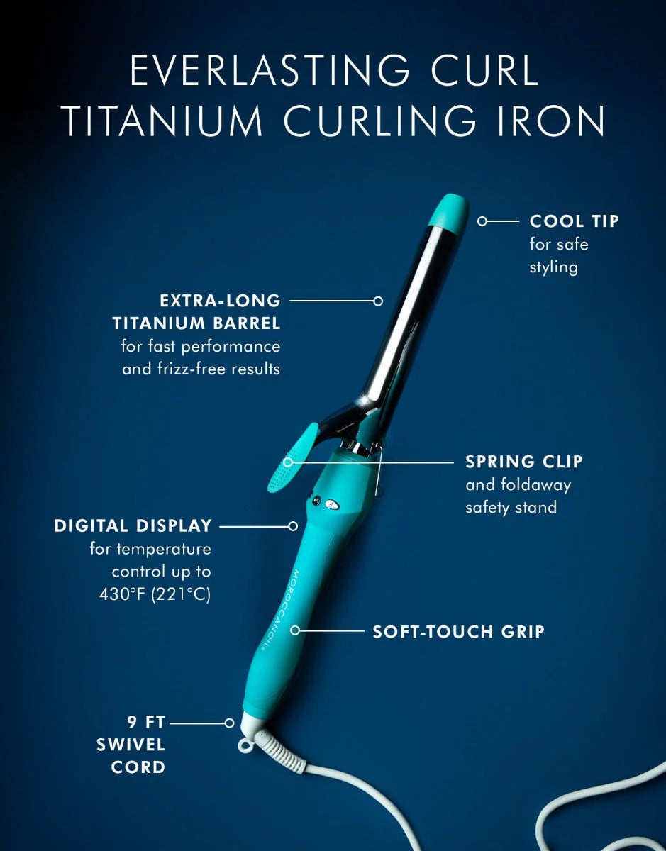 Moroccanoil Titanium Curling Iron - Blue